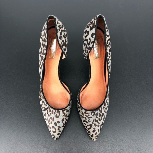Halogen Leopard Print Heels Calf Hair Marlie D’Orsay Pumps - Picture 7 of 15